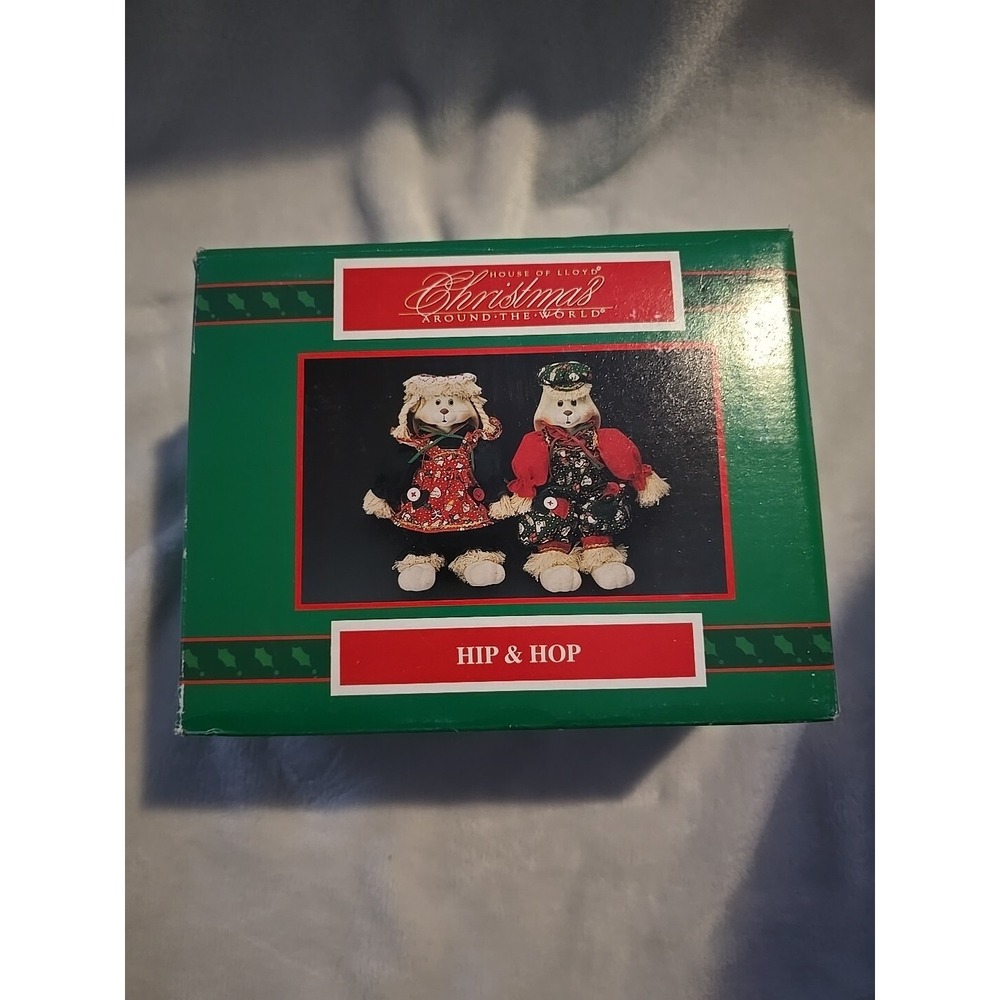 HOUSE OF LLOYD Christmas Around The World Hip & Hop Bunny Dolls Porcelain New